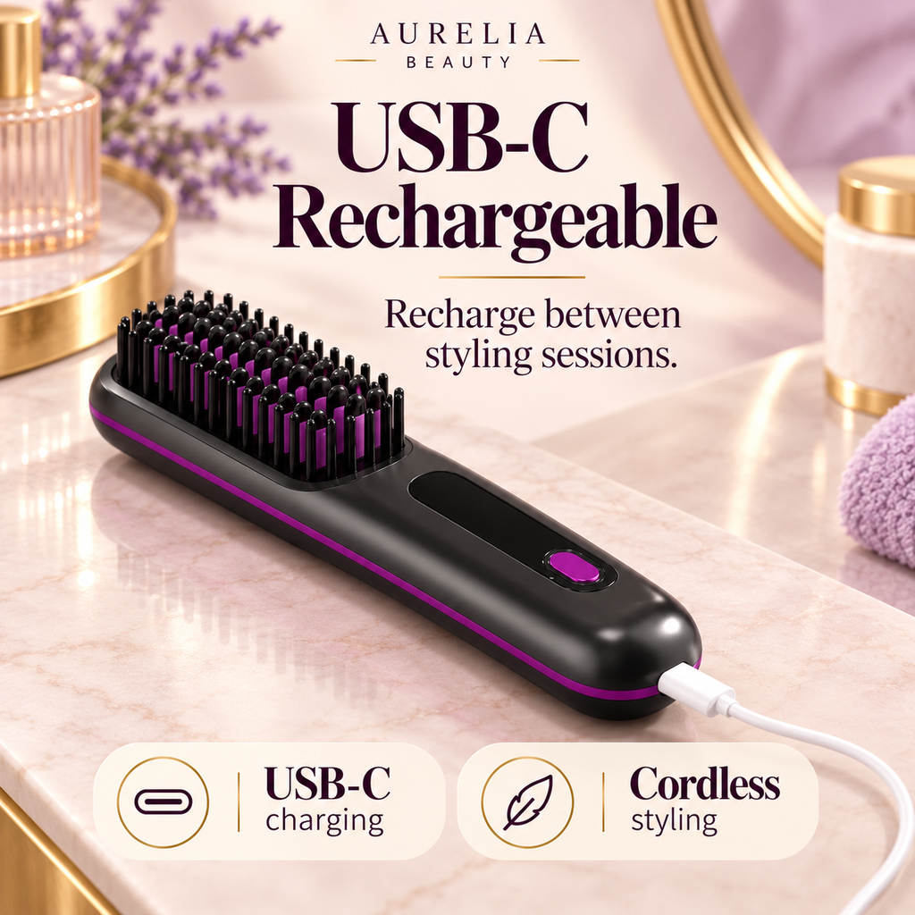Aurelia Sleek™ Cordless Straightening Brush